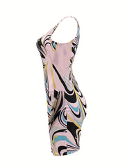 Sexy Geometric Print Mini Tank Dress
