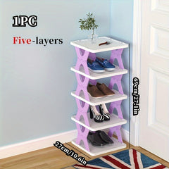 Narrow Stackable Shoe Rack for Bedroom Hallway Bathroom