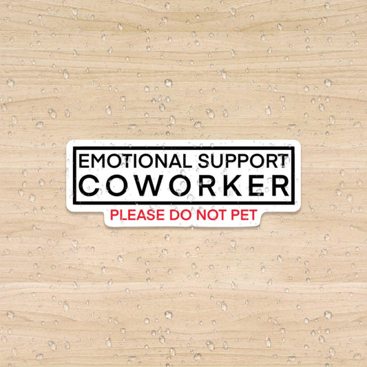 Emotional Support Colleague Stickers Decorative Decals Car Decal Art