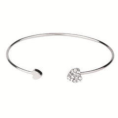 Full Drill Love Bracelet Double Peach Heart - Plated Heart Bracelet