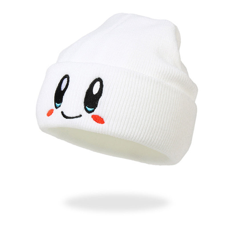 Cartoon Embroidery Beanie Hat Candy Knit Warm Skull Cap