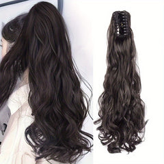 Long Curly Wavy Claw Clip Ponytail Hair Extension for Women