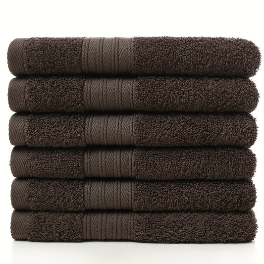 6pcs Household Cotton Hand Towel Soft Absorbent Towel
