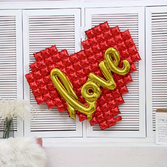 139 Red Heart Red Balloon Background Wall Love Heart Shaped Foil Balloon