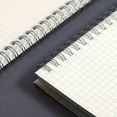 A5 Spiral Hardcover Notebook 80 Sheets Horizontal Line Grid Blank Inner Page