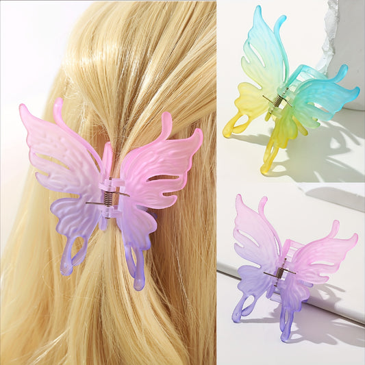 Matte Butterfly Hair Claw Clip Strong Hold Grip Hair Jaw Clip