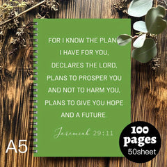 Christian Bible Scripture Spiral Coil Notebook 1pc