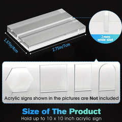 Clear Acrylic Place Card Holders - Set of 20 - Ideal for Weddings and Parties