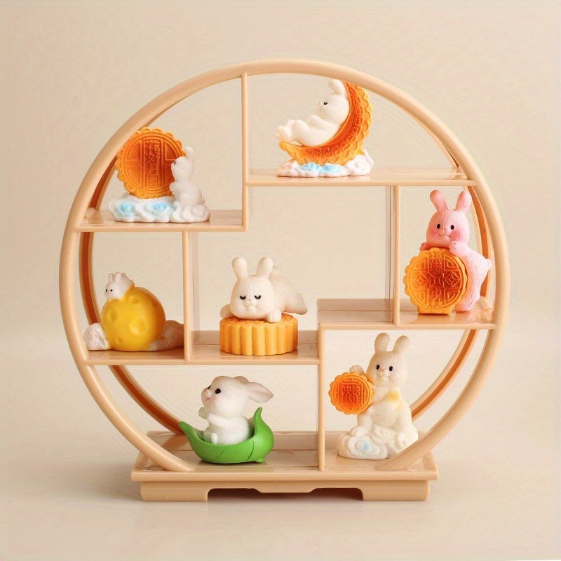 Mini Samurai Frame Dollhouse Ornament Apricot Wood