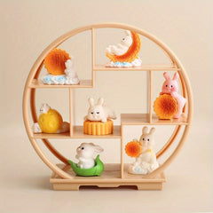 Mini Samurai Frame Dollhouse Ornament Apricot Wood