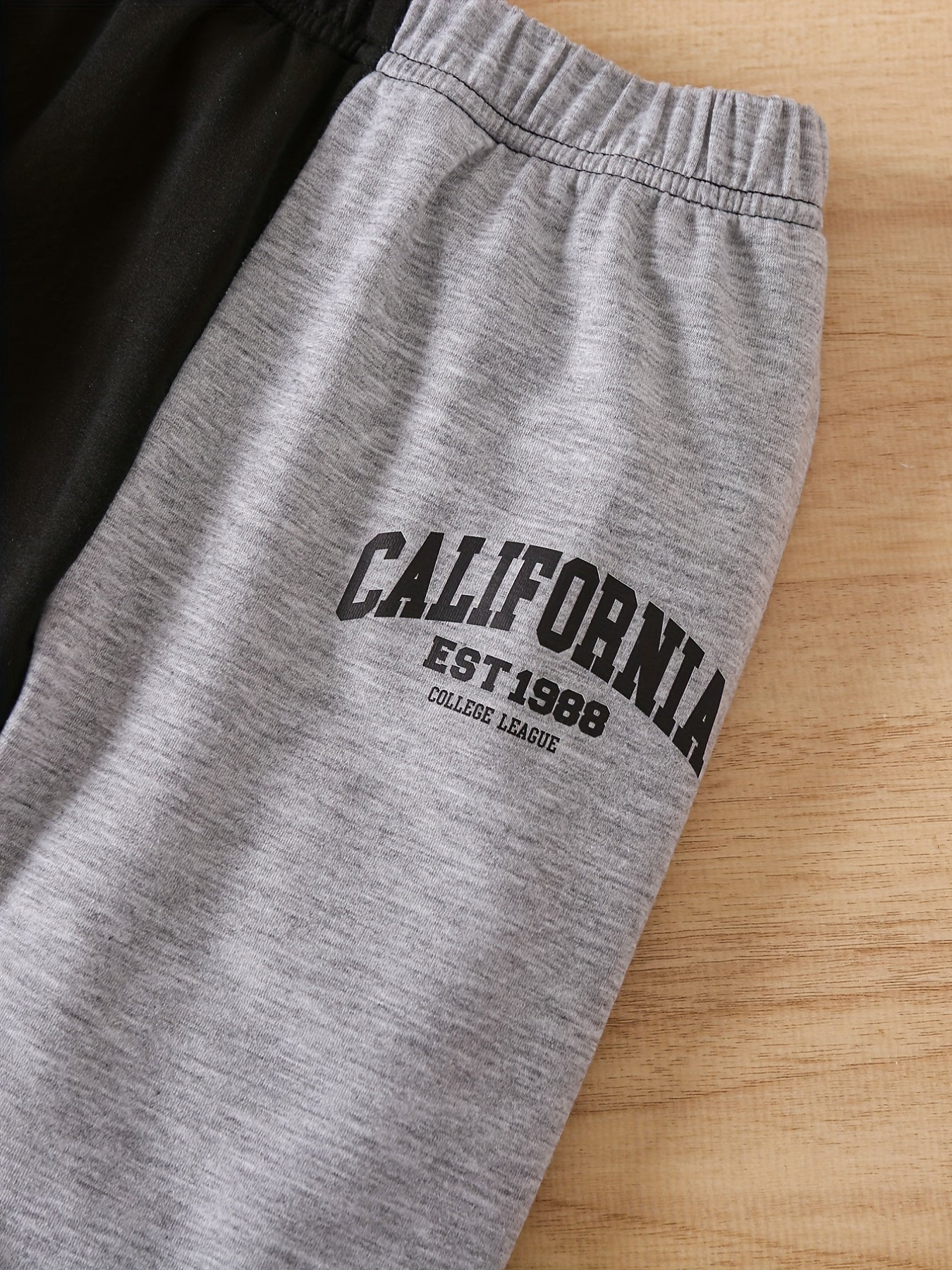 CALIFORNIA Girl's 2pcs Crop Hoodie & Sweatpants Set for Spring Fall