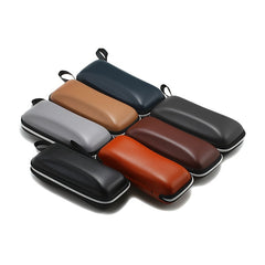PU Leather Glasses Cases Anti Pressure Zipper Sports Sunglasses Box
