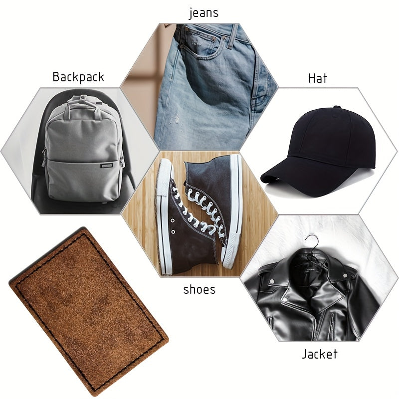 Leatherette Rectangular Patches For Hats T-Shirts DIY Men