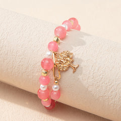 Women's Crystal Bead Bracelet, Elegant Fashion Jewelry