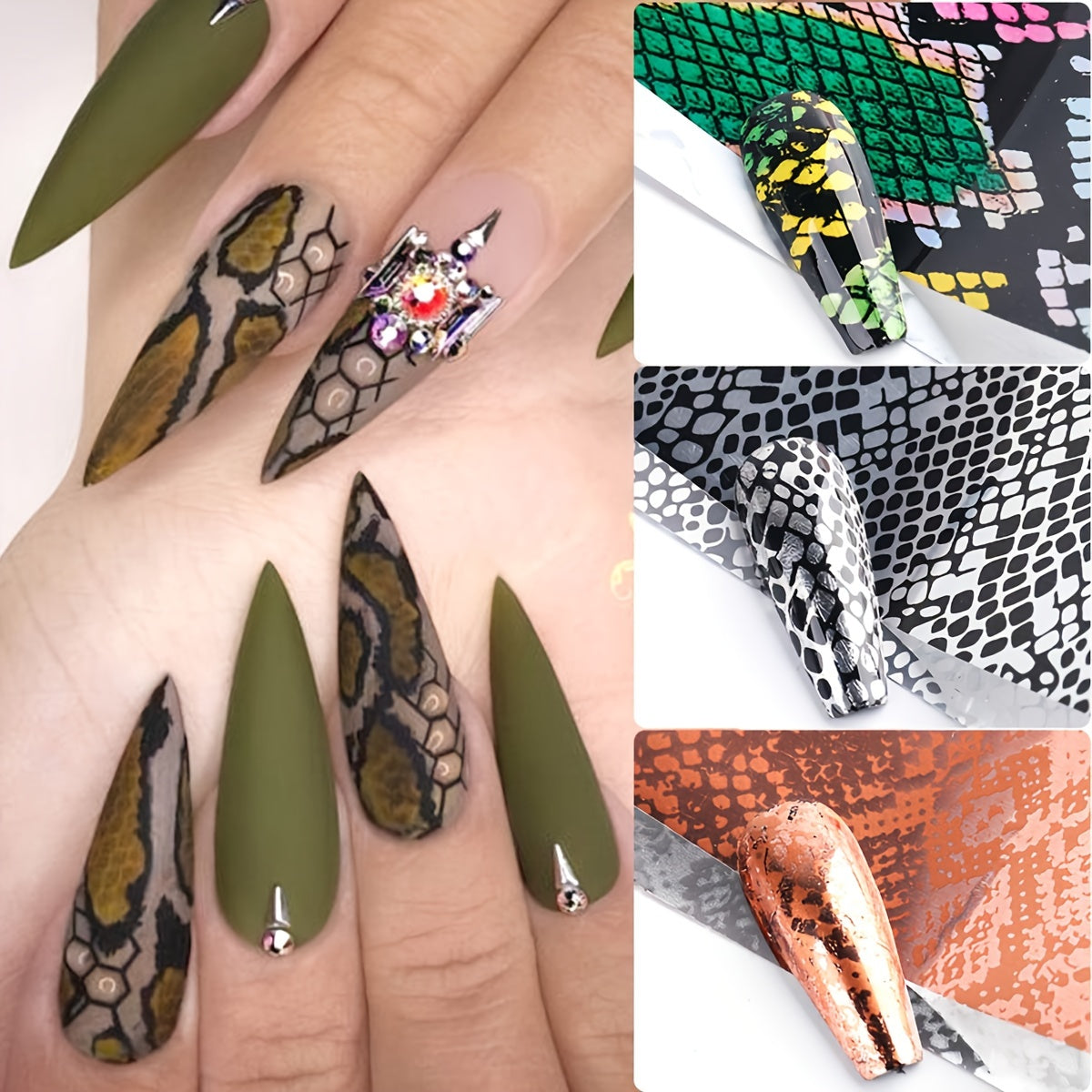 10 Sheets Leopard Nail Foils For Nail Art Decoration