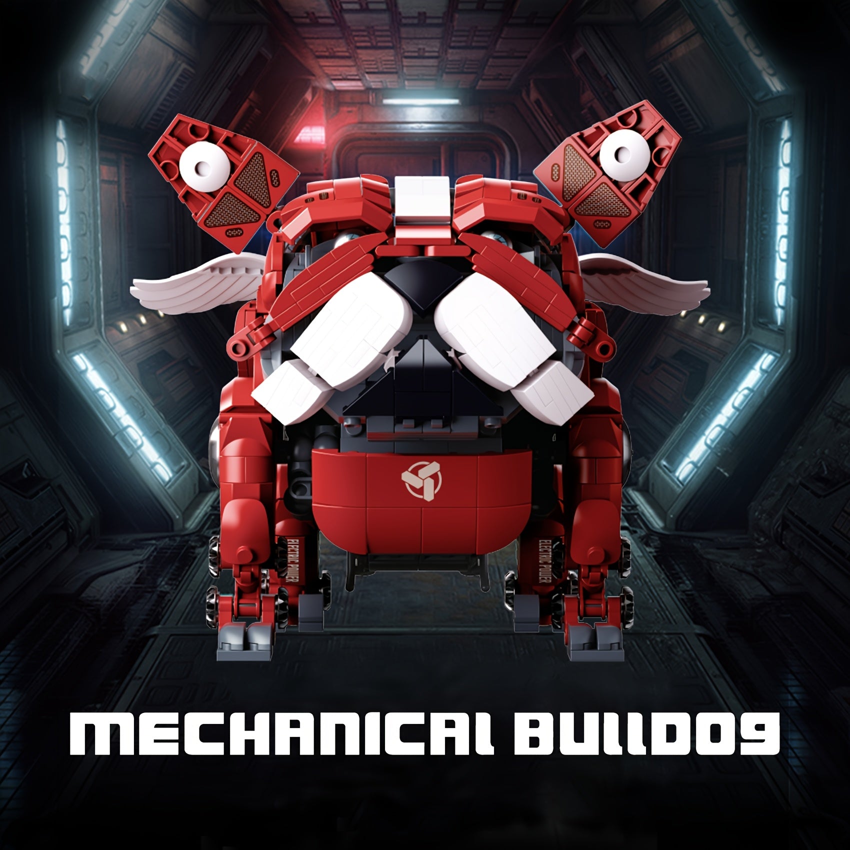 Mechanical Bulldog Building Blocks Flexible Joints & Wings Home Decoration Gift