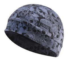 Skull Print Cycling Small Hat Dust-proof Sunshade Breathable Quick-drying Cap