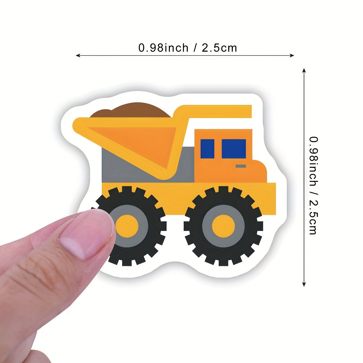 500pcs Engineering Vehicle Stickers Roll Vinyl Stickers For Scrapbook Journaling