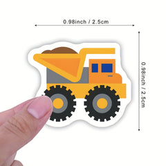 500pcs Engineering Vehicle Stickers Roll Vinyl Stickers For Scrapbook Journaling