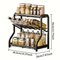 3 Tier Kitchen Rack Organizer Counter Storage Shelf Seasoning Organizer