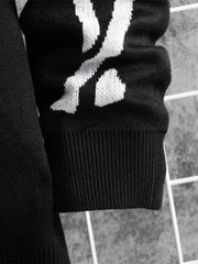 Youth Men's Hooded Skull Print Sweater