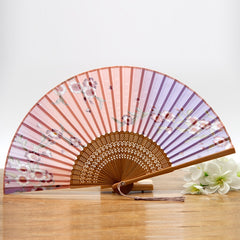 Floral Folding Fans with Tassel for Wedding Party Favors