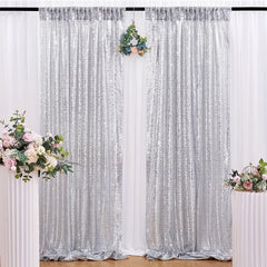 Nordic Sequin Background Curtains - Glitter Photography for Baby Shower Stage