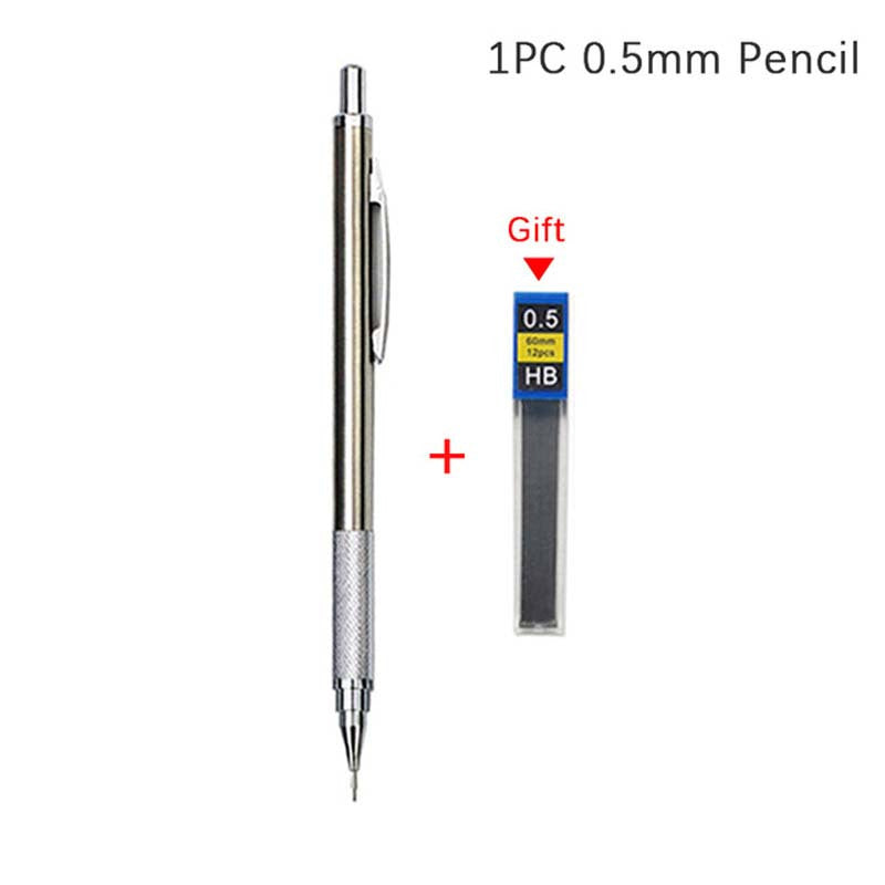 0.3mm Mechanical Pencil Set Full Metal Art Drawing Painting Office School