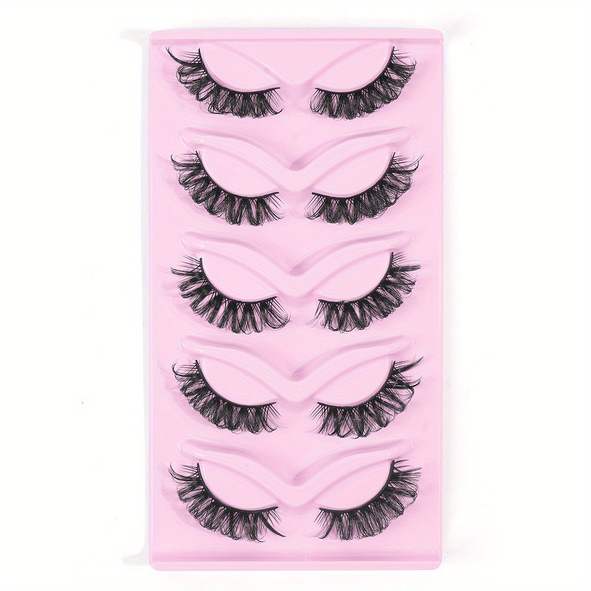 5 Pairs False Eyelashes Thick Fluffy Lashes Extension