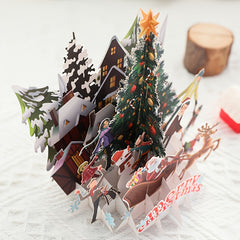 3D Pop Up Card Christmas Party Merry Christmas Greeting Card