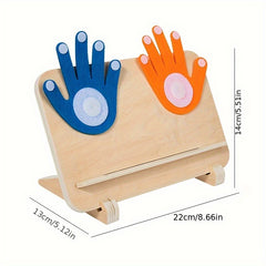 Wooden Finger Counting Toy for Math Learning with 10 Cards