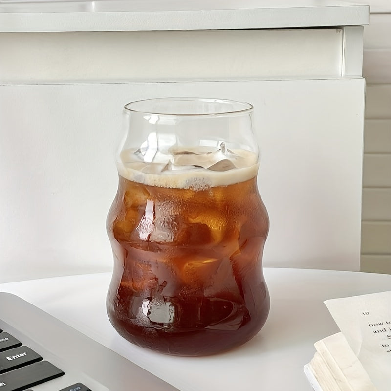 2pcs Glass Cups With Straws for Home and Office