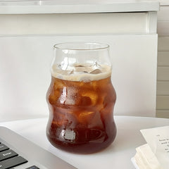2pcs Glass Cups With Straws for Home and Office