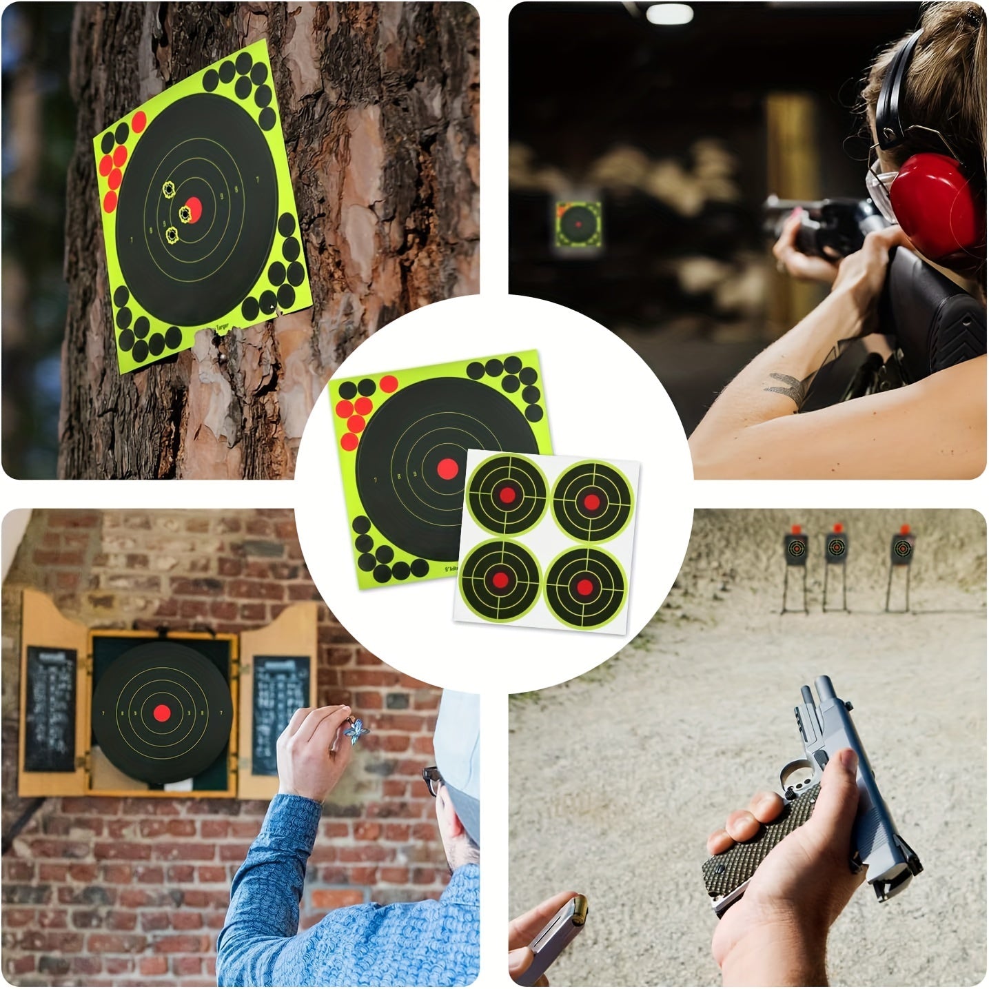 50pcs Splatter Paper Targets 20x32cm Self Stick for Practice