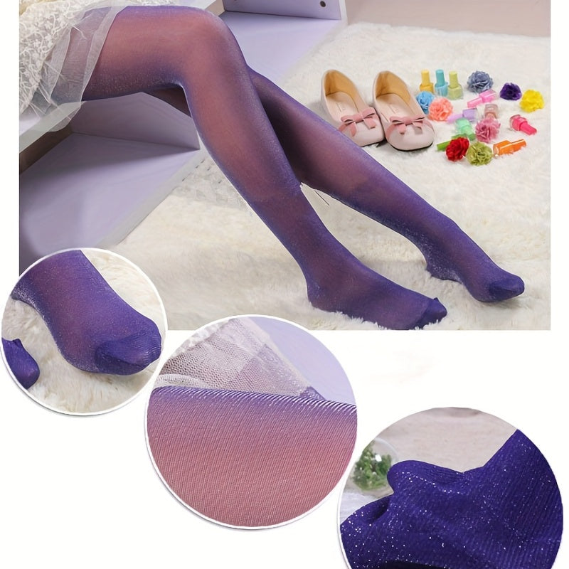 3 Pack Opaque Elastic Tights High Waist Slim Footed Pantyhose