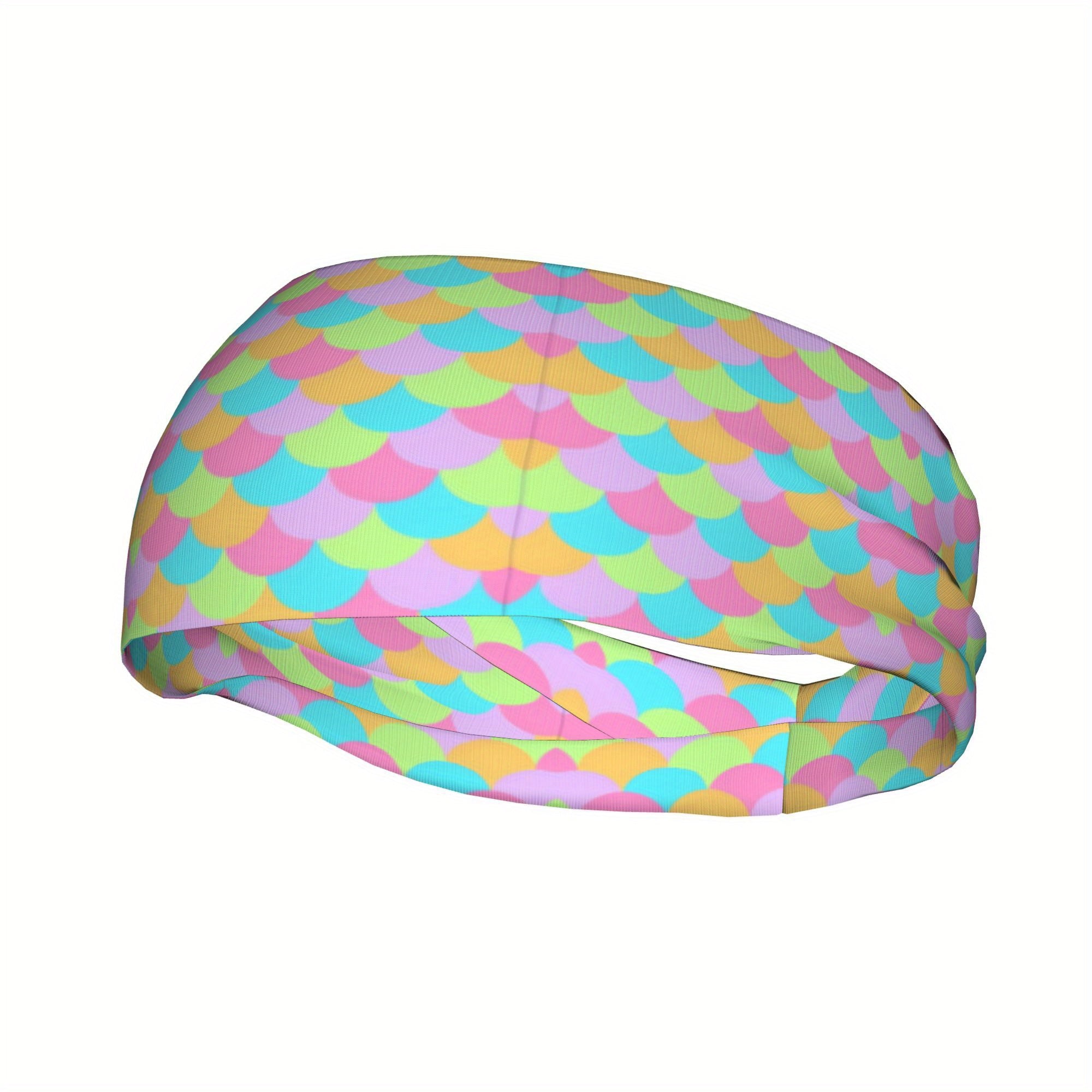 Rainbow Heart Pattern Headband for Sport & Casual Outfits
