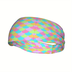 Rainbow Heart Pattern Headband for Sport & Casual Outfits