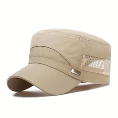 Flat Top Baseball Dad Sun Cap Adjustable Outdoor Sports Cap