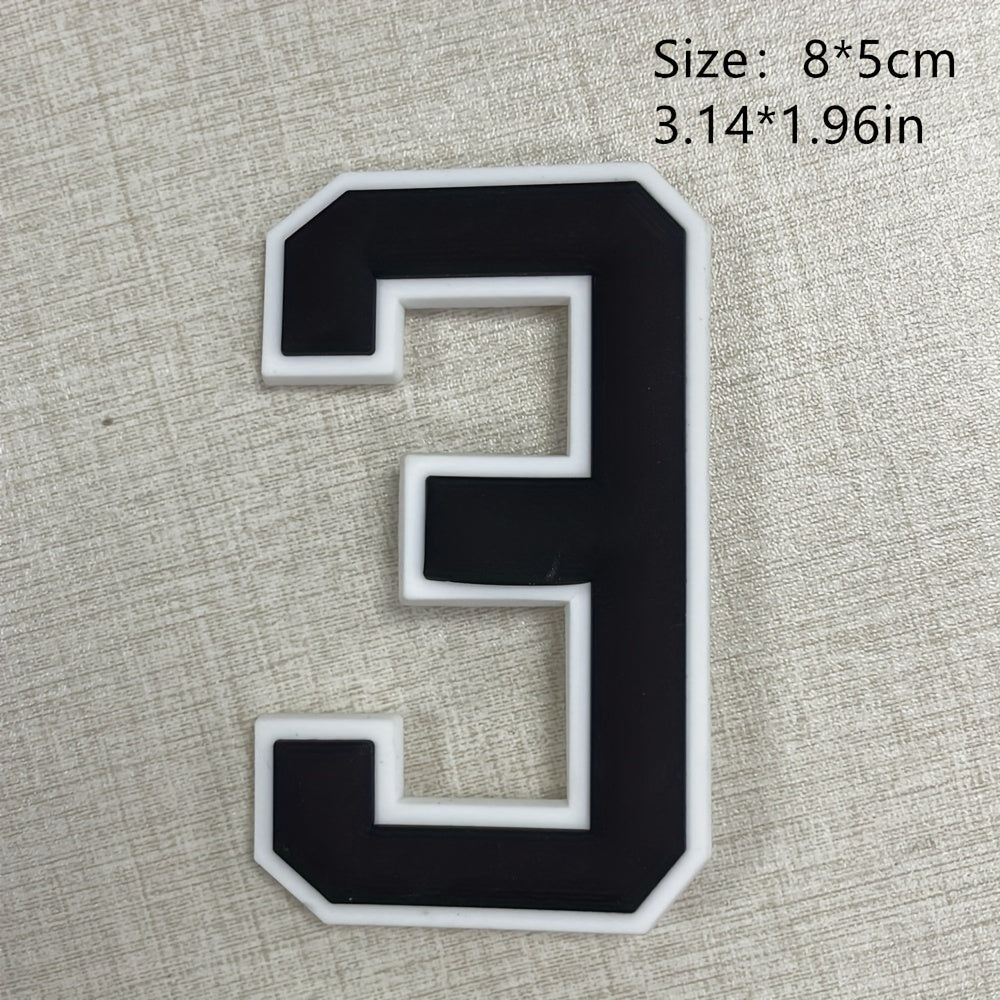 Silicone Number Bag Decor For Tote Bags