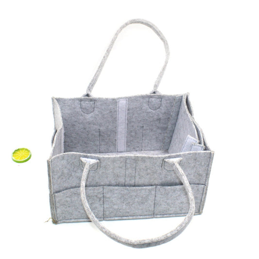 Adorable Felt Diaper Bag for Baby Essentials Storage