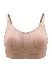 Plus Size Casual Bra Women's Plus Comfort Wireless Full Coverage Low Impact