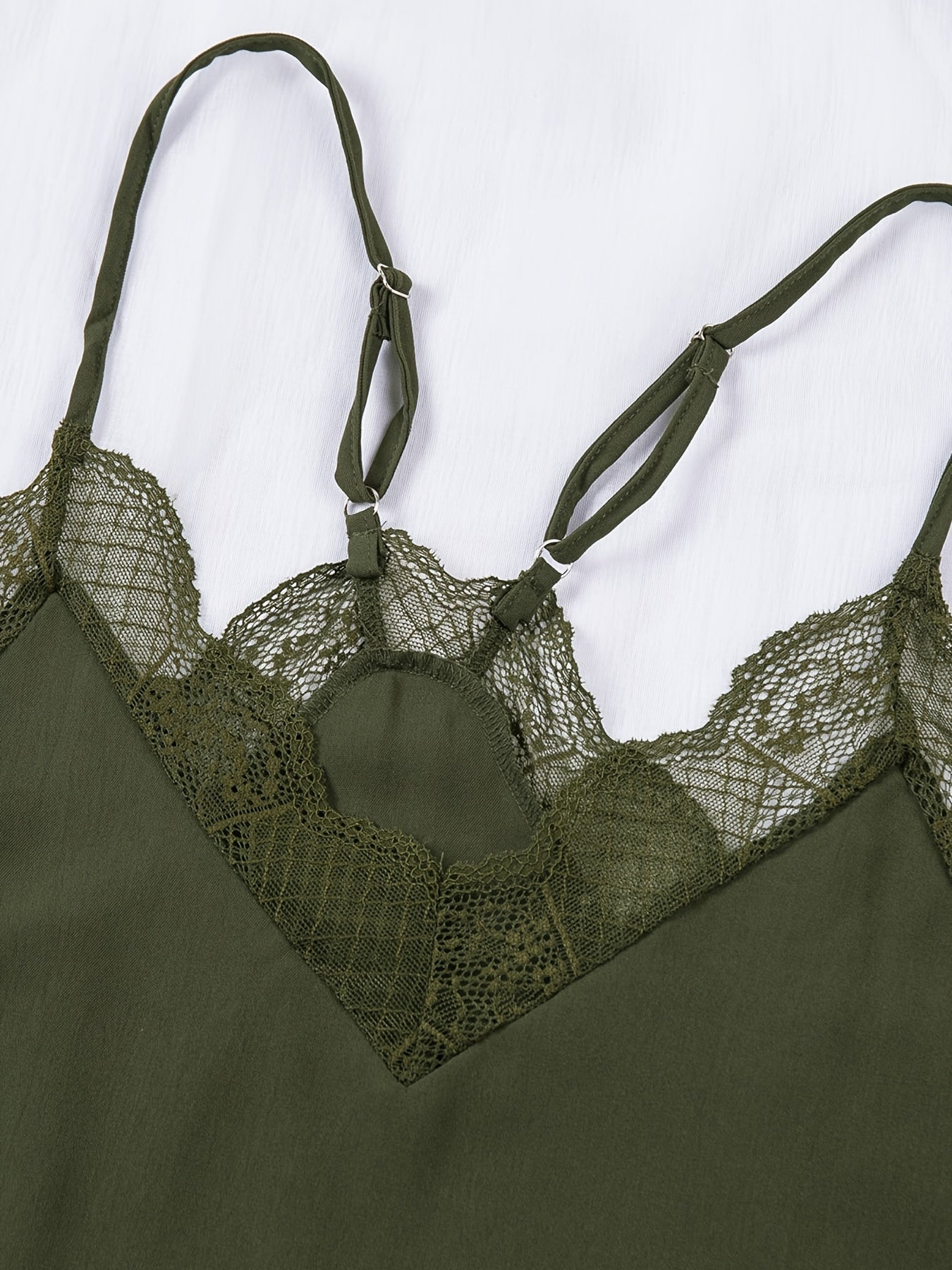  Contrast Lace Loose Fit Cami Tops