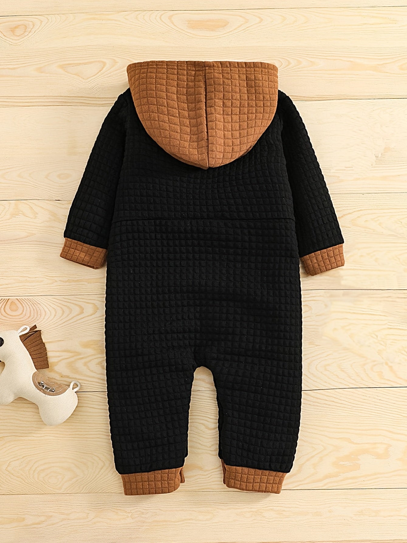 Baby's Hooded Jumpsuit Long Sleeve Romper