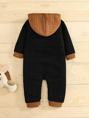 Baby's Hooded Jumpsuit Long Sleeve Romper
