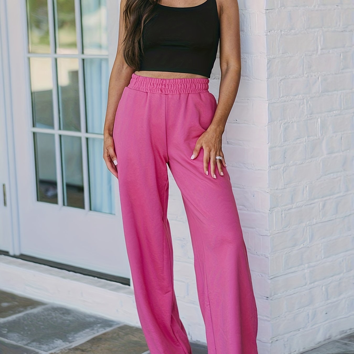  Wide Leg Trousers With Pockets