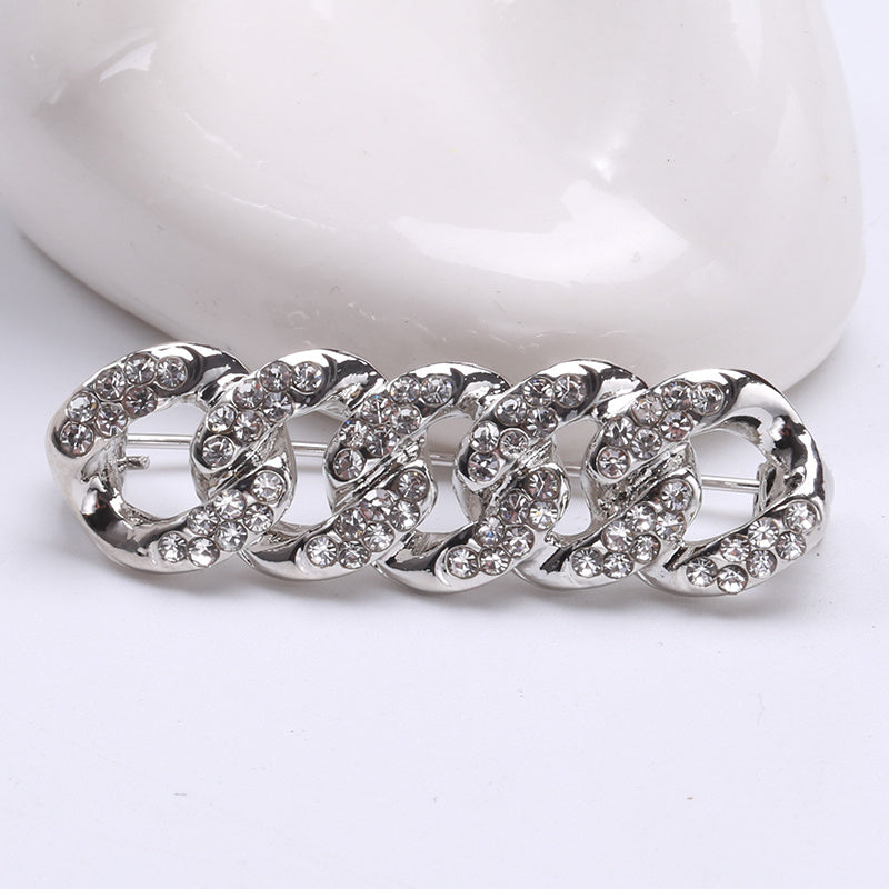 Men's Rhinestone Alloy Pin