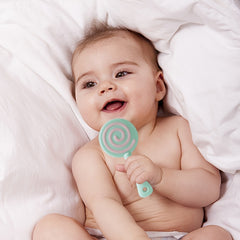 Baby Teether Lollipop Shape Silicone Toy With Storage Case