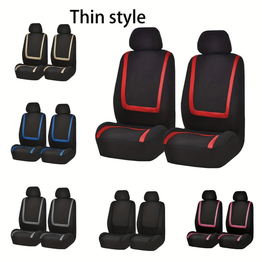 Universal 2 Seat Car Seat Cover Set Breathable Polyester Protection