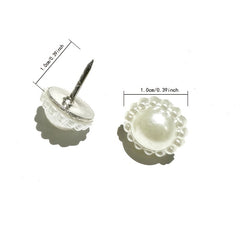 30pcs Pearl Pattern Sun Flower Thumb Nails for Decorative Furniture and Wall