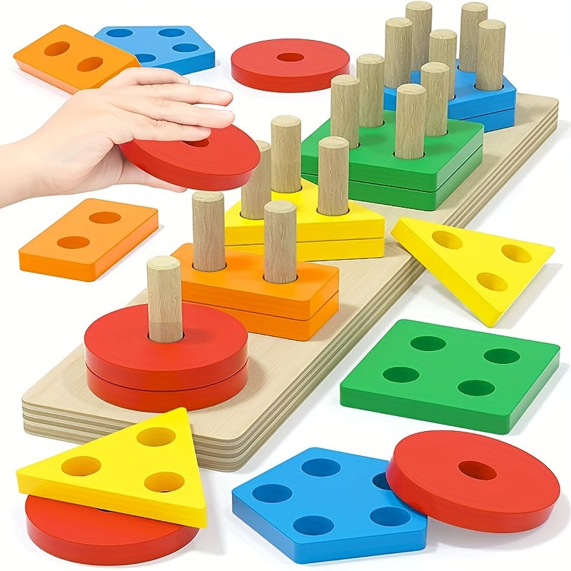 Montessori Wooden Sorting Stacking Toys